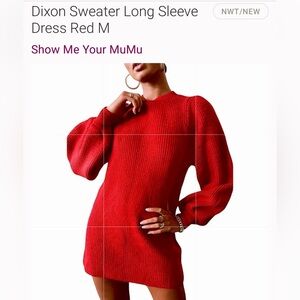 Show Me Your MuMu Vibrant Red Crew Neck Sweater